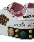 Dolce & Gabbana Queen Crown Chic Leather Sneakers