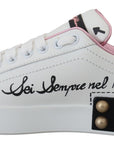 Dolce & Gabbana Queen Crown Chic Leather Sneakers