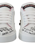 Dolce & Gabbana Queen Crown Chic Leather Sneakers