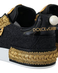 Dolce & Gabbana Elegant Portofino Leather Sneakers in Black