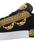 Dolce & Gabbana Elegant Portofino Leather Sneakers in Black