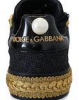 Dolce & Gabbana Elegant Portofino Leather Sneakers in Black