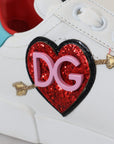 Dolce & Gabbana Elegant White Portofino Leather Sneakers