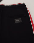 Dolce & Gabbana Elegant Black Jogging Sweatpants with Red Detail