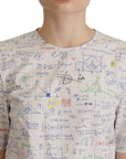 Dolce & Gabbana Algebra Print Round Neck Cotton Tee
