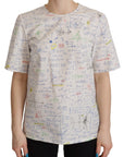 Dolce & Gabbana Algebra Print Round Neck Cotton Tee