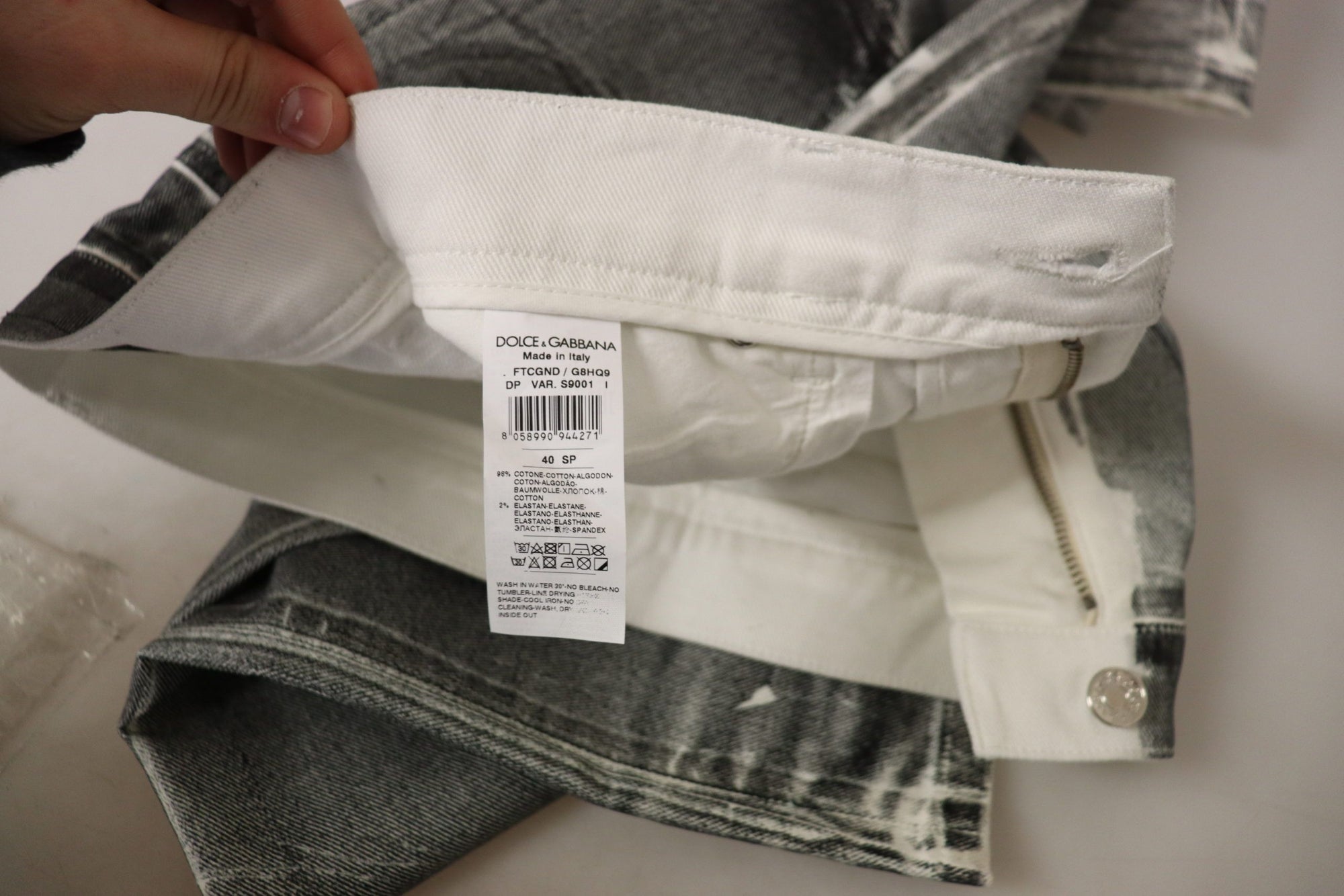 Dolce &amp; Gabbana High Waist Grey Denim Elegance