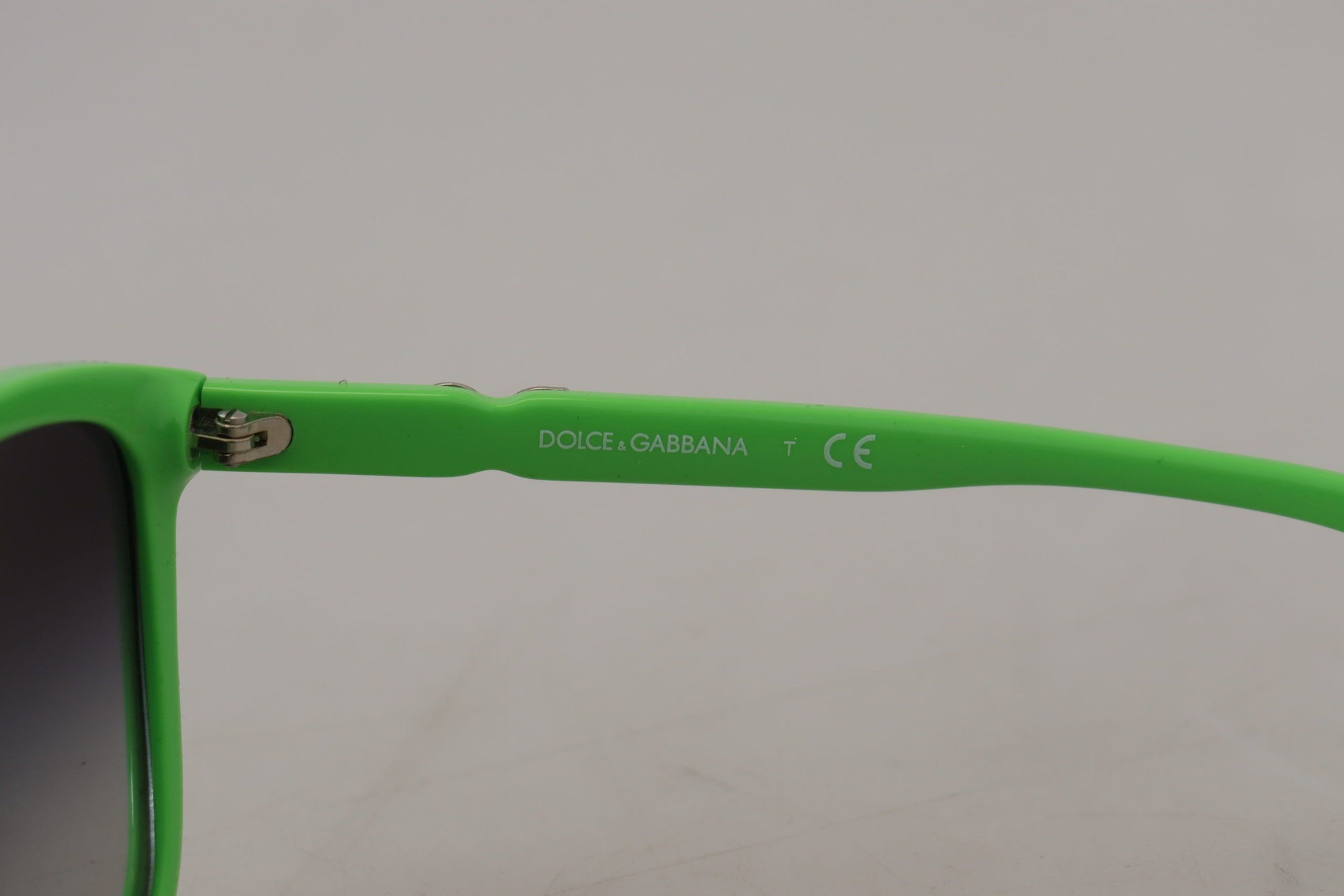 Dolce &amp; Gabbana Chic Green Acetate Round Sunglasses