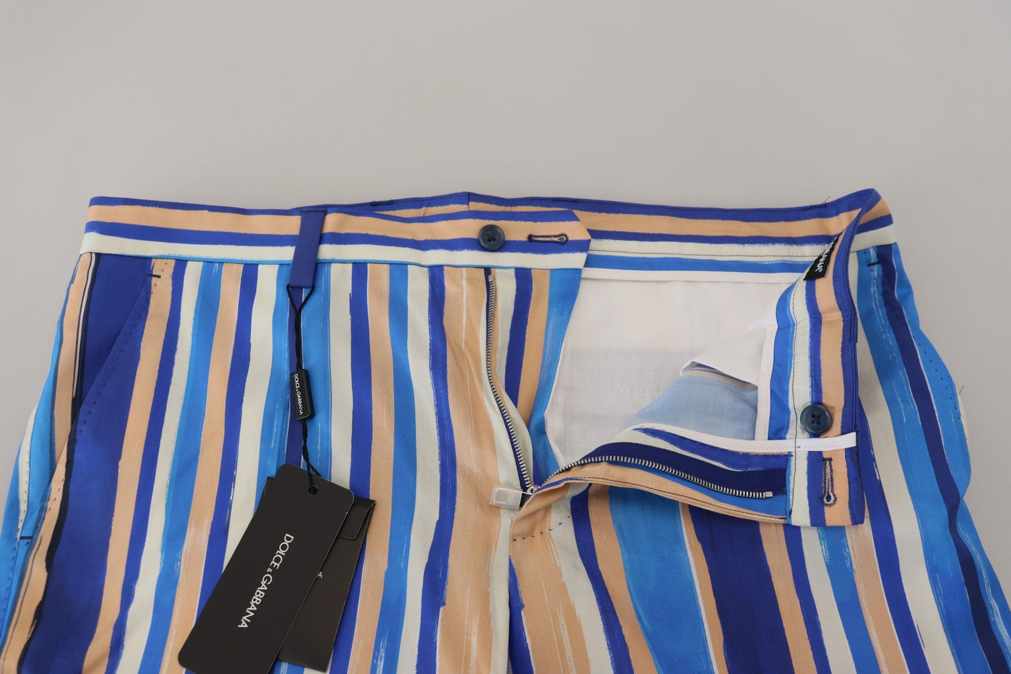 Dolce &amp; Gabbana Sleek Striped Slim Fit Chinos
