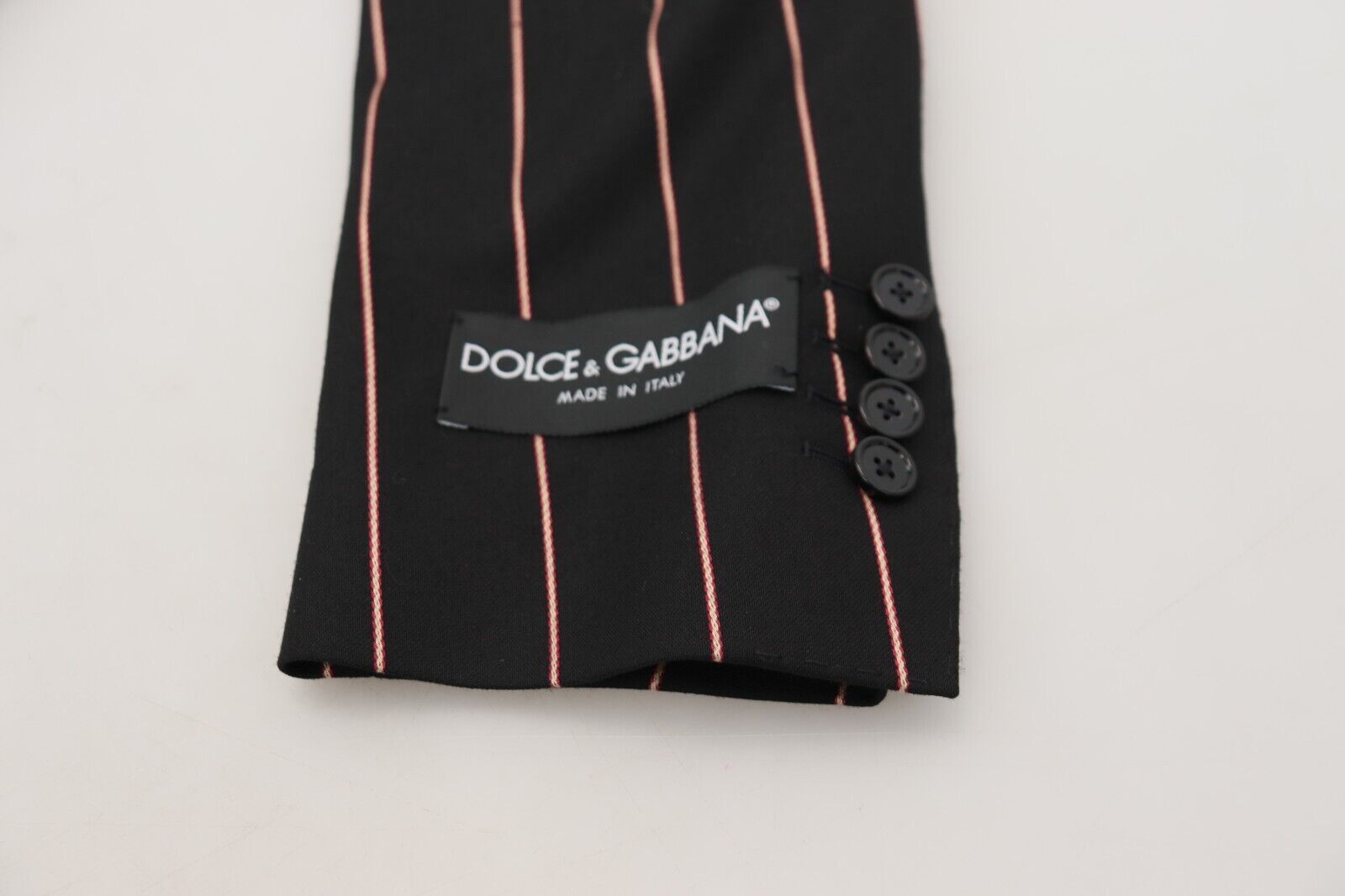 Dolce &amp; Gabbana Elegant Slim Fit Double-Breasted Black Blazer