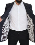 Dolce & Gabbana Navy Blue Double Breasted Slim Fit Blazer