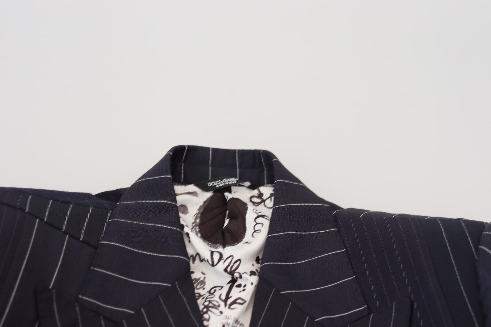 Dolce &amp; Gabbana Navy Blue Double Breasted Slim Fit Blazer
