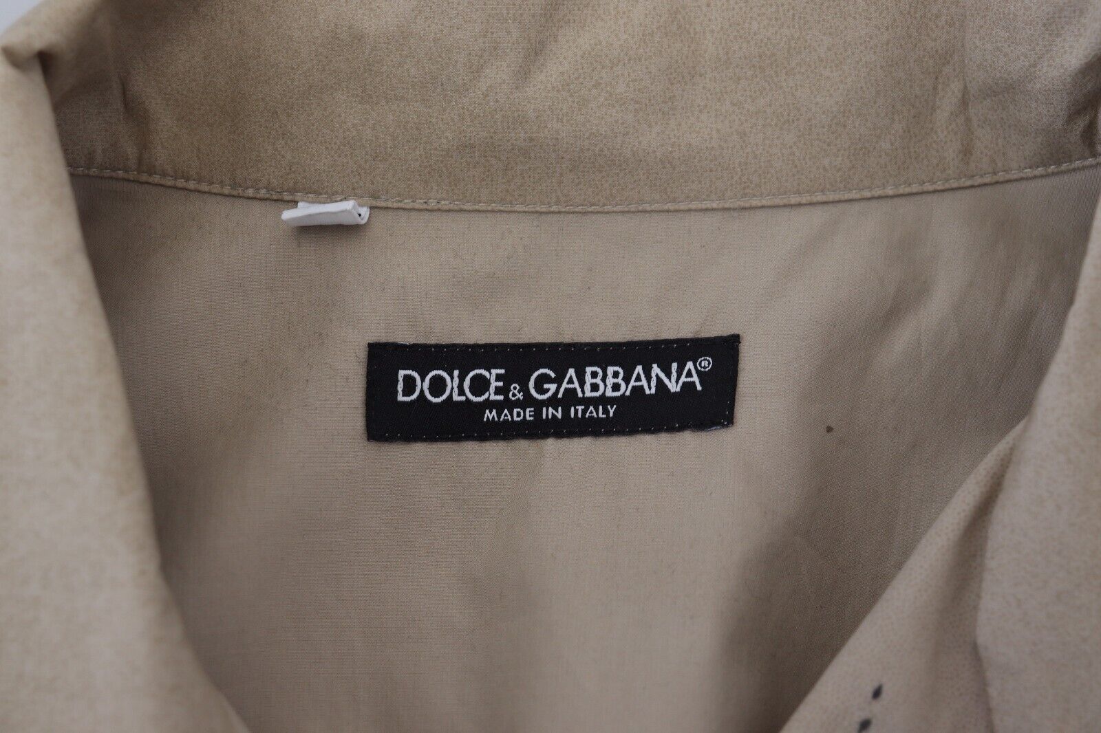 Dolce &amp; Gabbana Beige Cotton Button-Down Casual Shirt