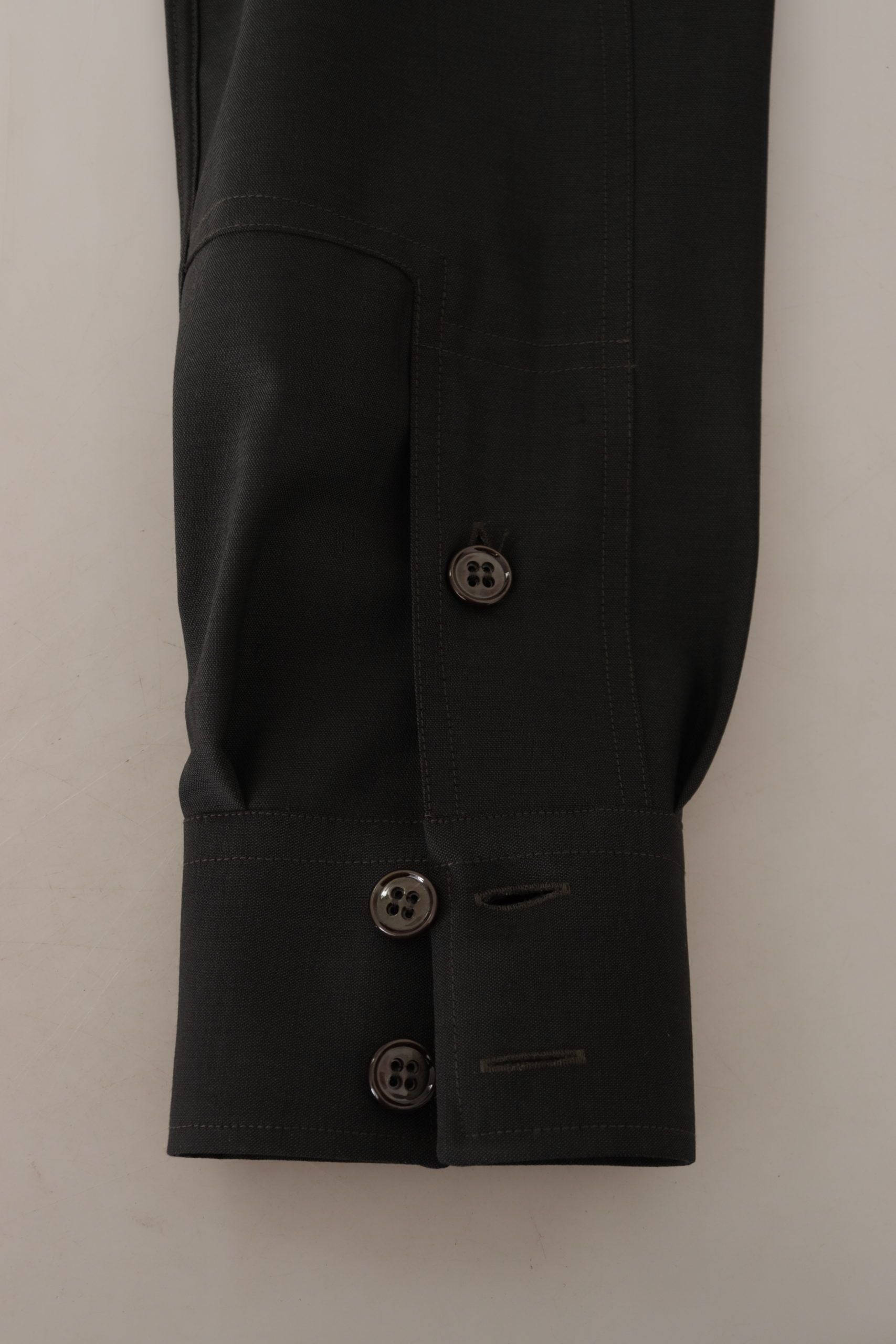 Dolce &amp; Gabbana Elegant Slim Fit Dark Green Cotton Shirt