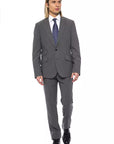 Billionaire Italian Couture Gray Wool Men Suit