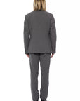 Billionaire Italian Couture Gray Wool Men Suit