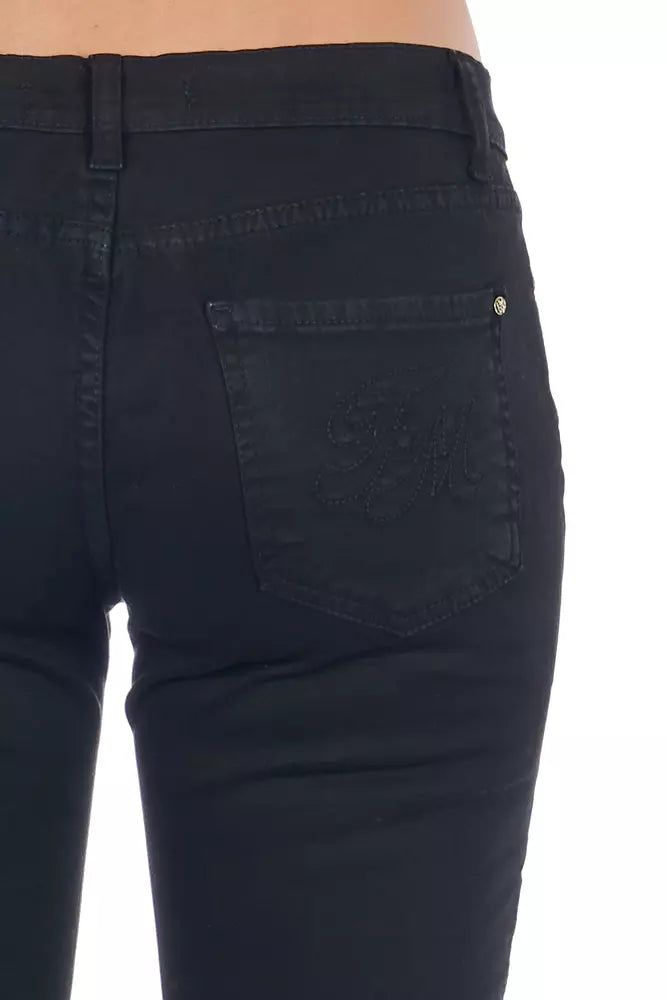 Frankie Morello Black Cotton Women&#39;s Jeans