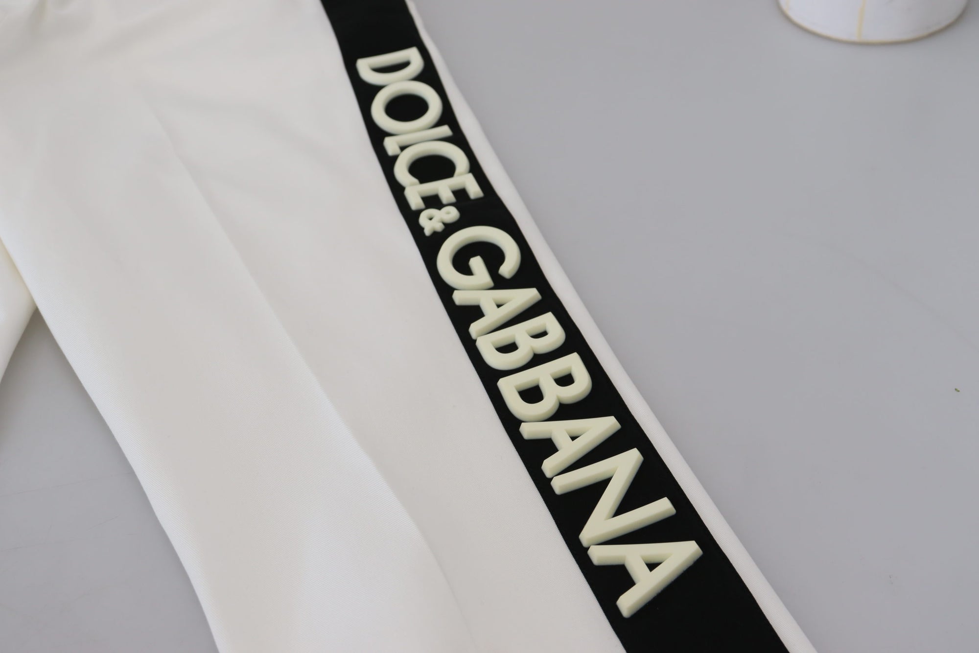 Dolce &amp; Gabbana Elegant White Cotton Jogger Pants