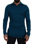 Dolce & Gabbana Elegant Blue Cotton Pullover Sweater