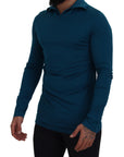 Dolce & Gabbana Elegant Blue Cotton Pullover Sweater