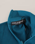 Dolce & Gabbana Elegant Blue Cotton Pullover Sweater