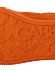 Dolce & Gabbana Chic Orange Suede Lace-Up Sneakers