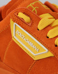 Dolce & Gabbana Chic Orange Suede Lace-Up Sneakers