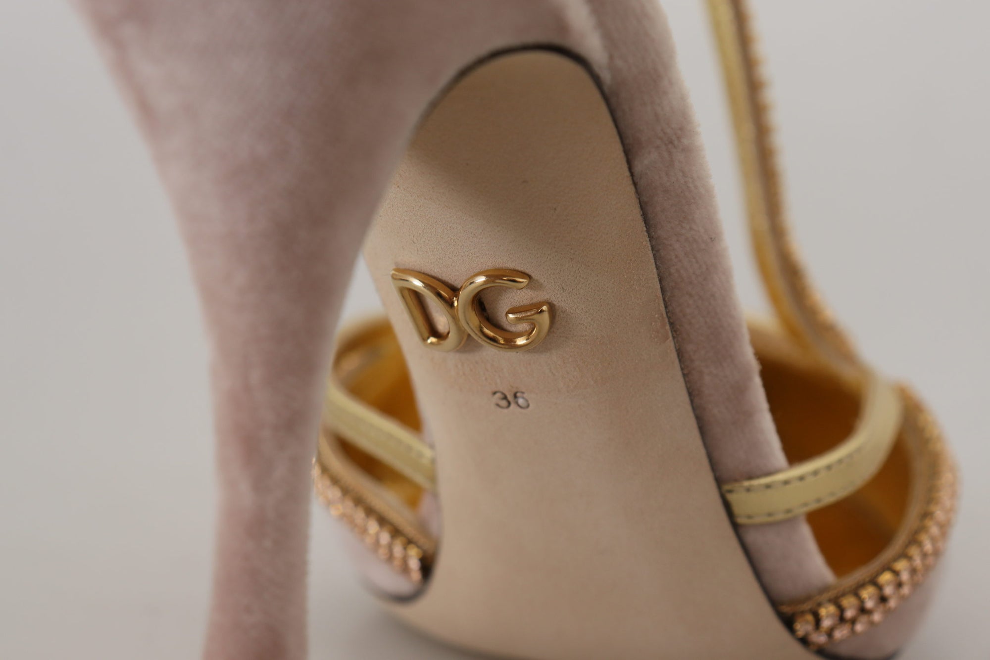 Dolce &amp; Gabbana Elegant Pink Crystal Pumps with High Heels