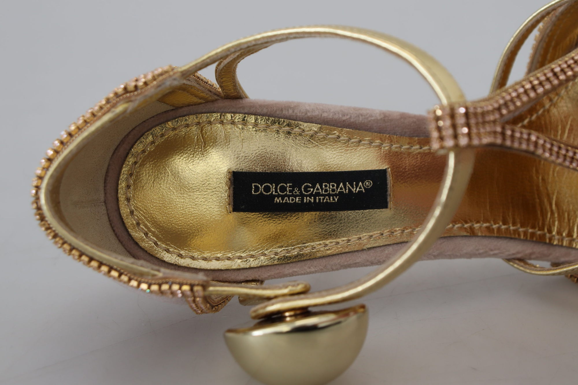 Dolce &amp; Gabbana Elegant Pink Crystal Pumps with High Heels
