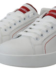 Dolce & Gabbana Chic White Portofino Leather Sneakers