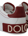 Dolce & Gabbana Chic White Portofino Leather Sneakers