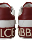 Dolce & Gabbana Chic White Portofino Leather Sneakers