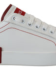 Dolce & Gabbana Chic White Portofino Leather Sneakers