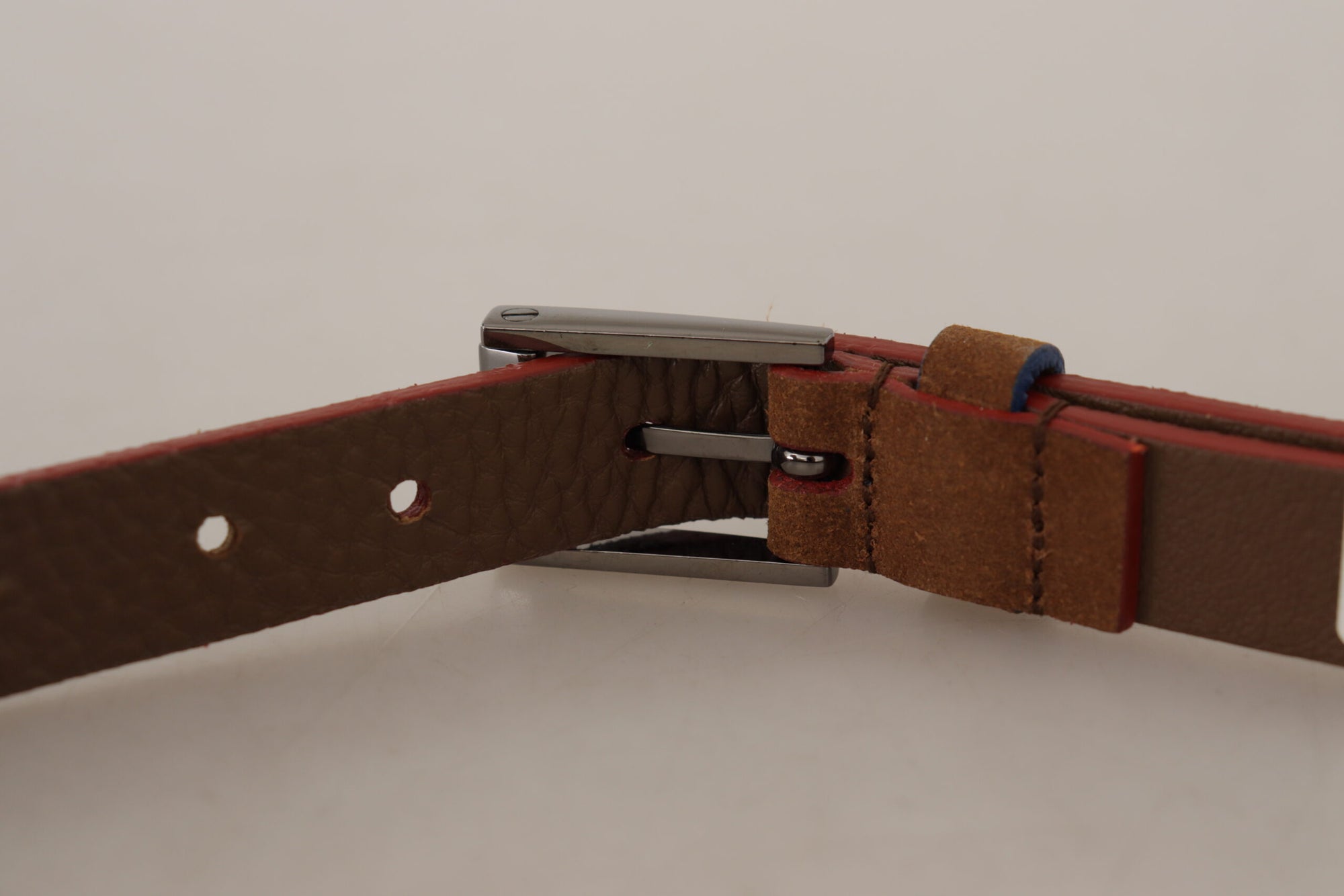 Dolce &amp; Gabbana Chic Suede Belt with Logo Engraved Buckle