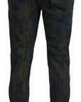 Dolce & Gabbana Chic Slim-Fit Denim Jeans in Green Wash
