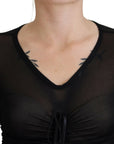 Dolce & Gabbana Elegant Black Silk Blend Bodycon Dress