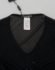Dolce & Gabbana Elegant Black Silk Blend Bodycon Dress