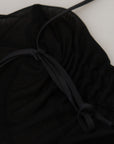 Dolce & Gabbana Elegant Black Silk Blend Bodycon Dress