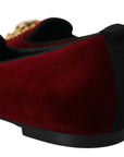 Dolce & Gabbana Bordeaux Velvet Devotion Loafers