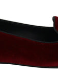 Dolce & Gabbana Bordeaux Velvet Devotion Loafers