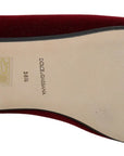 Dolce & Gabbana Bordeaux Velvet Devotion Loafers