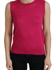 Dolce & Gabbana Chic Pink Silk Sleeveless Tank Top Vest