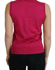 Dolce & Gabbana Chic Pink Silk Sleeveless Tank Top Vest