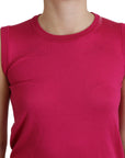 Dolce & Gabbana Chic Pink Silk Sleeveless Tank Top Vest