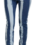 Dolce & Gabbana Sleek Striped Slim Fit Italian Jeans