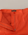 Dolce & Gabbana Elegant Silk High-Waist Cropped Pants