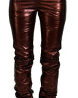 Dolce & Gabbana High Waist Skinny Jeans in Metallic Bronze