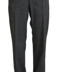 Dolce & Gabbana High-Waist Plaid Virgin Wool Pants