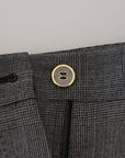 Dolce & Gabbana High-Waist Plaid Virgin Wool Pants