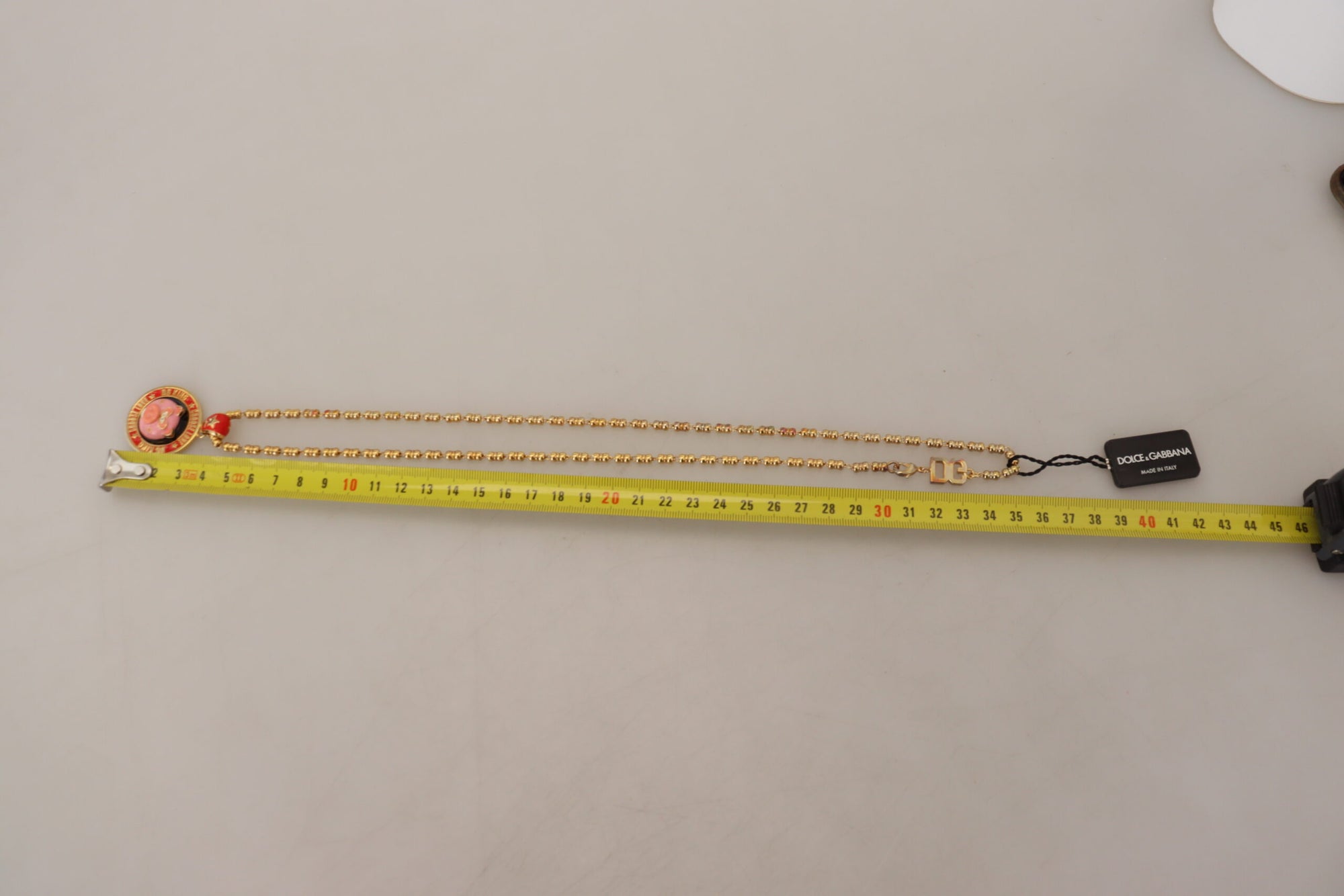 Dolce &amp; Gabbana Elegant Gold Charm Chain Necklace
